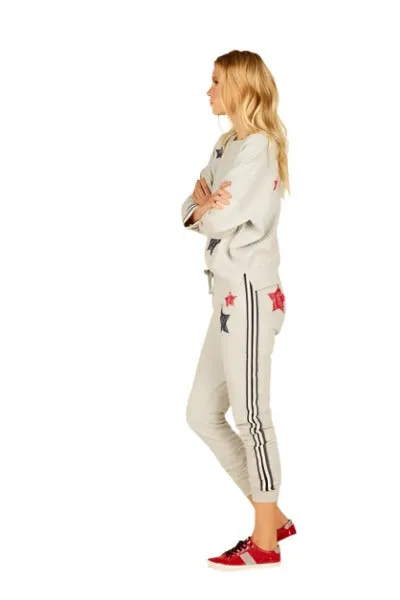 Vintage Havana/Ocean Drive Heather Stripes and Star Jogger B8463