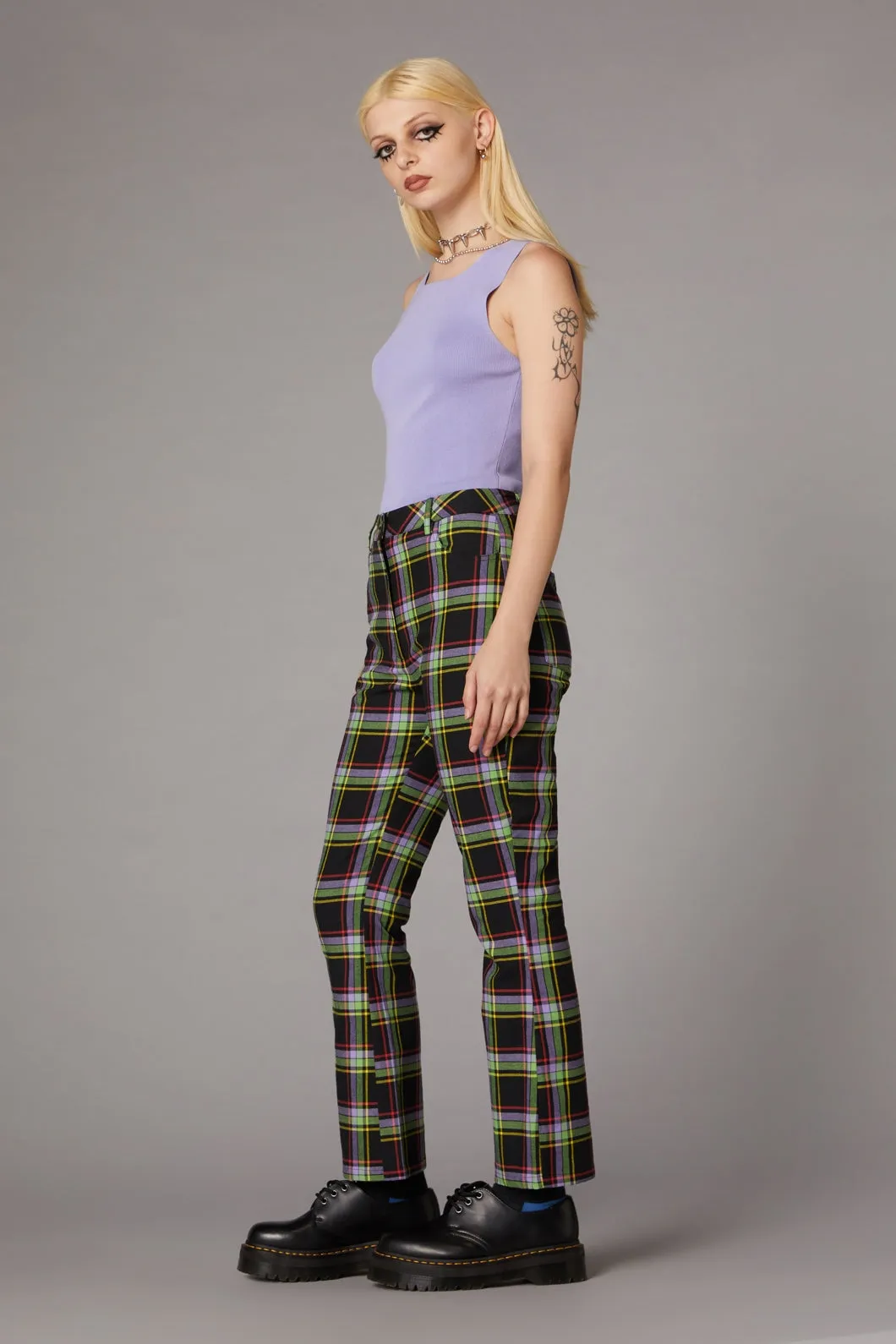 Vivid Tartan Goth Pant