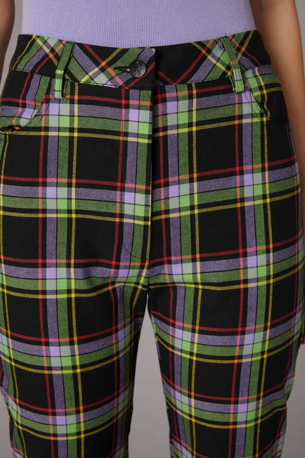Vivid Tartan Goth Pant