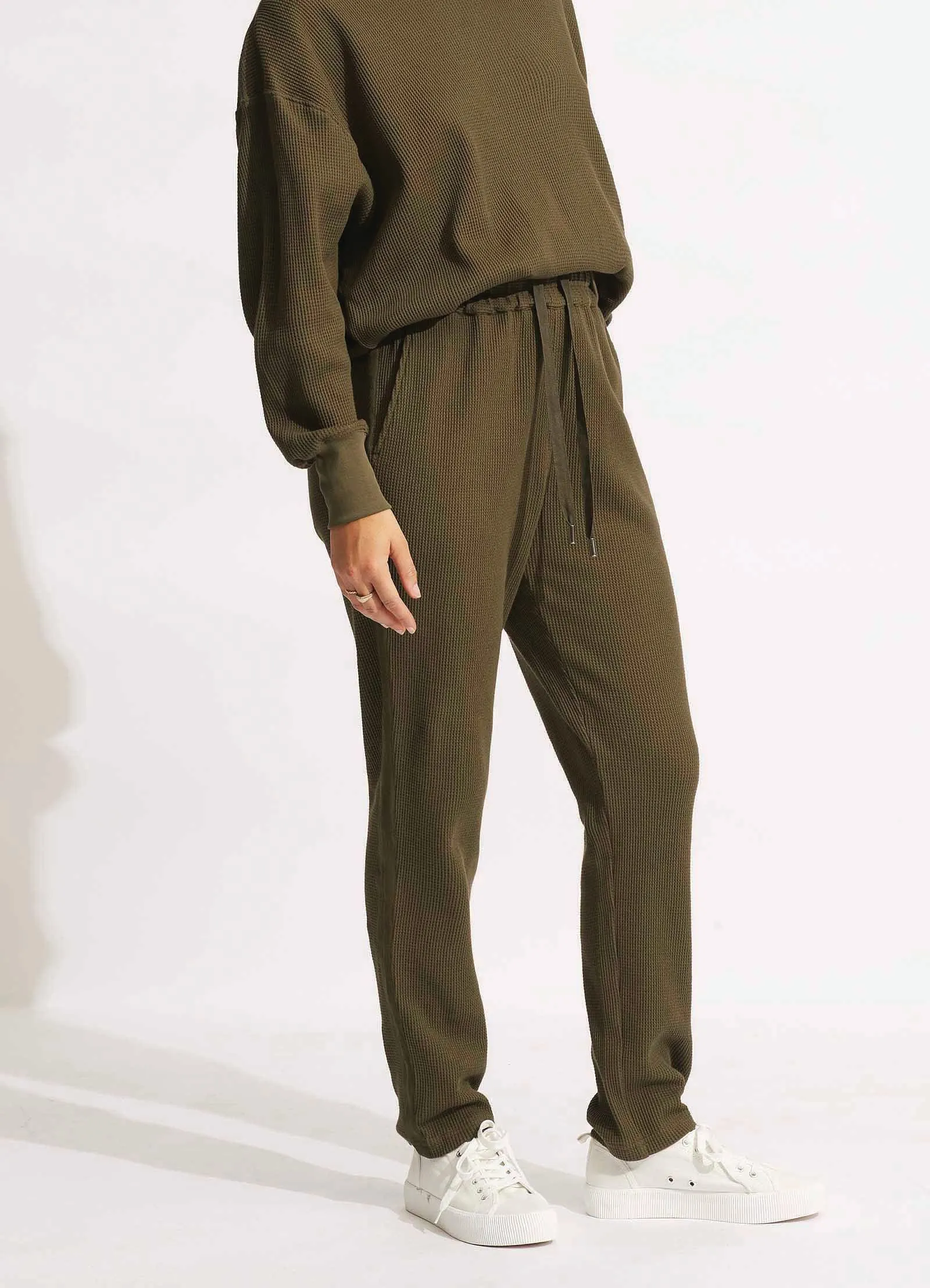 Waffle Pant - Moss
