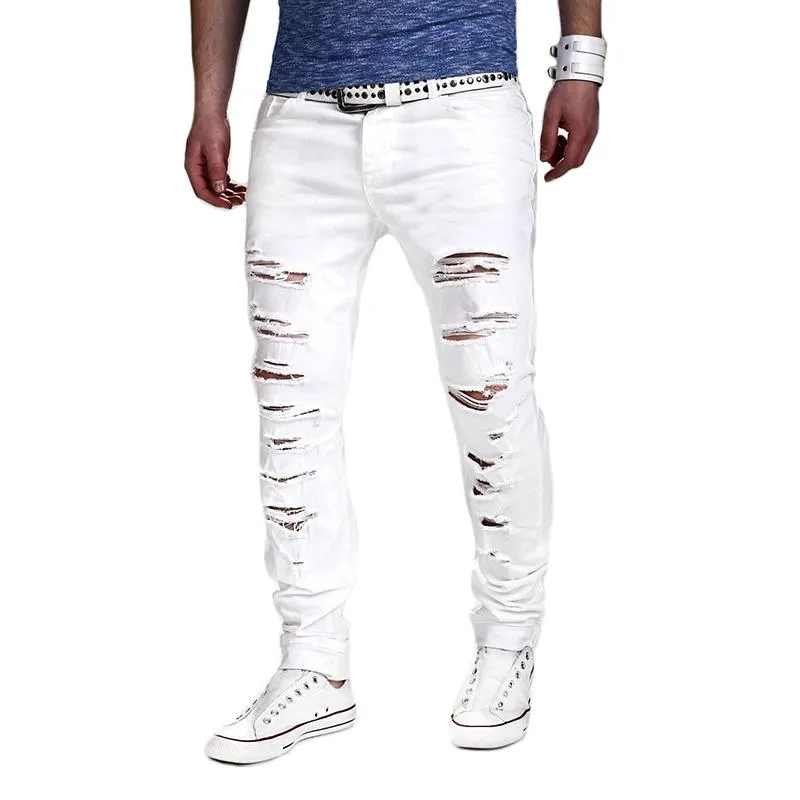 West Louis™ Designer Ripped Slim Jeans