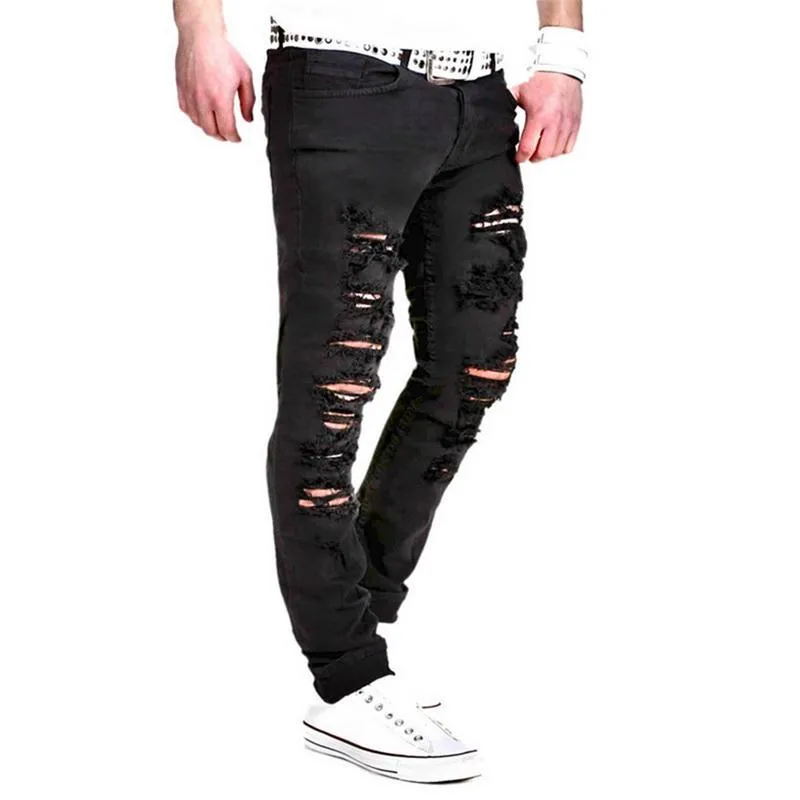 West Louis™ Designer Ripped Slim Jeans