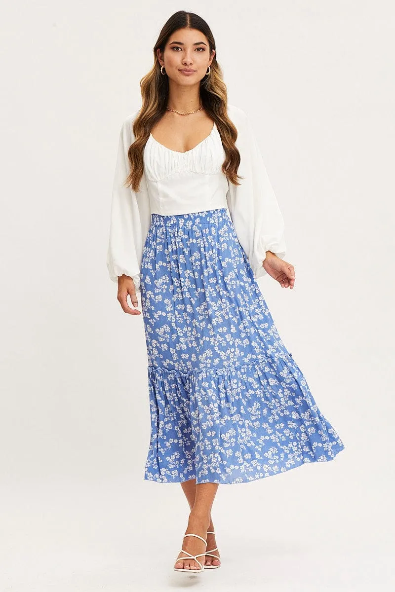 White Puff Sleeve Top Long Sleeve Crop Satin