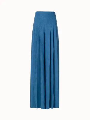 Wide Pleated Linen Gabardine Pants