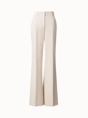 Wide Straight Cotton Wool Gabardine Pants