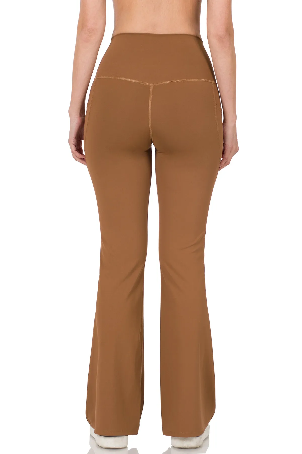 Zenana Wide Waistband Flare Pant with Pocket NSP-6046AB